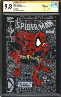 Spider-Man (1990) # 1 Silver Edition CGC Signature Series 9.8 NM/MT Signed Todd McFarlane