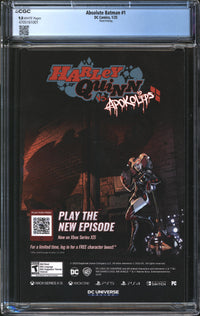 Absolute Batman (2024) # 1 Third Printing CGC 9.8 NM/MT