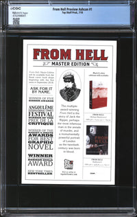 From Hell Preview Ashcan (2018) #1 CGC 9.8 NM/MT