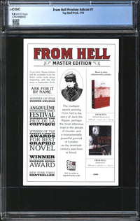 From Hell Preview Ashcan (2018) #1 CGC 9.8 NM/MT