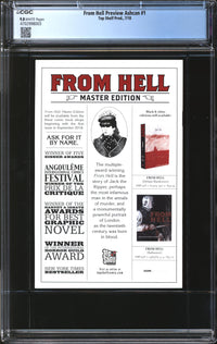 From Hell Preview Ashcan (2018) #1 CGC 9.8 NM/MT