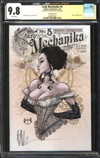 Lady Mechanika (2010) #5 Variant Cover D CGC x JSA Signature Series 9.8 NM/MT Signed Joe Benitez