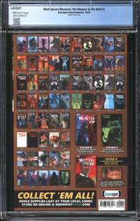 Mark Spears Monsters: The Monster & The Wolf (2025) #1 Variant Cover A63 CGC 9.9 MINT
