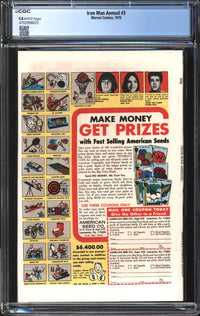 Iron Man Annual (1976) #3 CGC 9.8 NM/MT