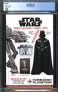 Star Wars (2015) # 1 Adi Granov Forbidden Planet Edition CGC 9.8 NM/MT