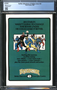 Further Adventures Of Indiana Jones (1983) #22 CGC 9.8 NM/MT