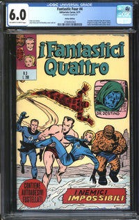 Fantastic Four (1961) #  4 Italian Edition CGC 6.0 FN