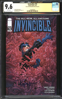 Invincible (2003) # 70 CGC x JSA Signature Series 9.6 NM+ Signed Ryan Ottley