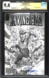 Invincible (2003) #111 Sketch Cover CGC x JSA Signature Series 9.4 NM Signed Ryan Ottley