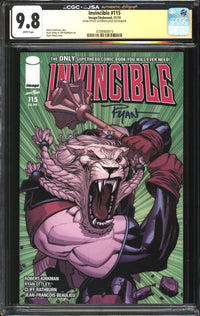 Invincible (2003) #115 CGC x JSA Signature Series 9.8 NM/MT Signed Ryan Ottley