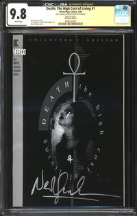 Death: The High Cost Of Living (1993) #1 Platinum Edition CGC x JSA Signature Series 9.8 NM/MT Signed Neil Gaiman