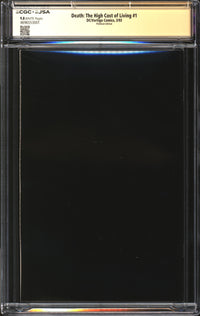 Death: The High Cost Of Living (1993) #1 Platinum Edition CGC x JSA Signature Series 9.8 NM/MT Signed Neil Gaiman