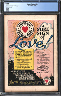 Heart Throbs (1949) #53 CGC 4.5 VG+