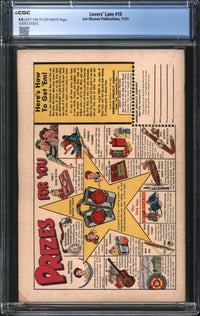 Lovers' Lane (1949) #18 CGC 4.0 VG