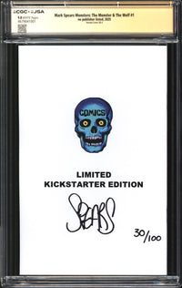 Mark Spears Monsters: The Monster & The Wolf (2025) #1 Kickstarter Exclusive Variant Cover 3D-3 CGC x JSA Signature Series 9.8 NM/MT Signed & Numbered Mark Spears #30/100