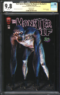 Mark Spears Monsters: The Monster & The Wolf (2025) #1 Kickstarter Exclusive Variant Cover 3D-3 CGC x JSA Signature Series 9.8 NM/MT Signed & Numbered Mark Spears #30/100