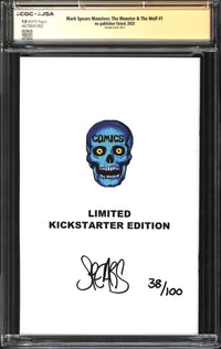 Mark Spears Monsters: The Monster & The Wolf (2025) #1 Kickstarter Exclusive Variant Cover 3D-4 CGC x JSA Signature Series 9.8 NM/MT Signed & Numbered Mark Spears #30/100