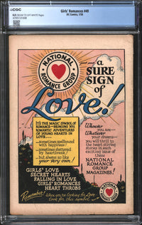 Girls' Romances (1950) # 49 CGC 4.0 VG