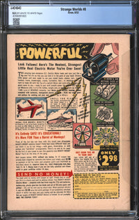 Strange Worlds (1950) #8 CGC 8.0 VF