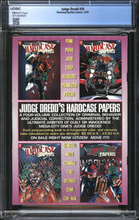 Judge Dredd (1986) #59 CGC 9.8 NM/MT