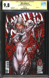 White Widow (2018) #1 Variant Cover CGC Signature Series 9.8 NM/MT Signed Benny Powell & Jamie Tyndall