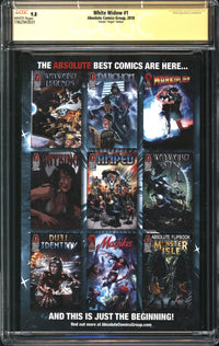 White Widow (2018) #1 Venom Virgin Edition CGC Signature Series 9.8 NM/MT Signed (Twice) & Sketch Jamie Tyndall
