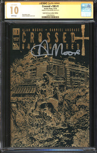 Crossed +100 (2014) #1 Gold Foil Green Leather Edition CGC Signature Series 10 GEM MINT Signed Alan Moore