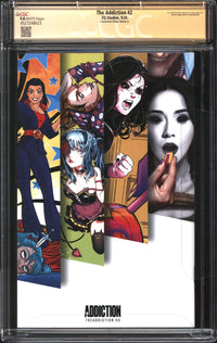 Addiction (2023) #2 SDCC Convention Metal Edition A CGC Signature Series 9.8 NM/MT Signed David Quinn & Vincent Zurzolo