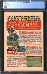 Incredible Hulk (1962) #107 CGC 9.4 NM