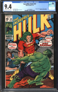 Incredible Hulk (1962) #141 CGC 9.4 NM