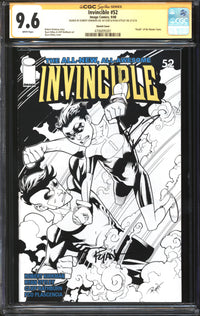 Invincible (2003) # 52 Sketch Cover CGC Signature Series 9.6 NM+ Signed Robert Kirkman & Ryan Ottley