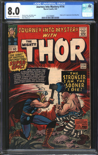 Journey Into Mystery (1952) #114 CGC 8.0 VF