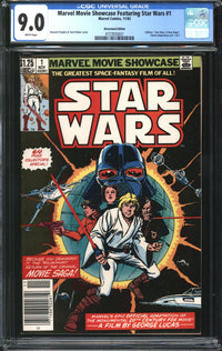 Marvel Movie Showcase Featuring Star Wars (1982) #1 Newsstand Edition CGC 9.0 VF/NM