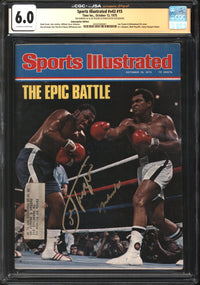 Sports Illustrated (1975, Vol. 43) #15 CGC Signature Series 6.0 FN Signed Muhammad Ali & Joe Frazier w/ COA's