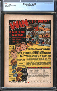 Brave And The Bold (1955) # 28 CGC 4.0 VG