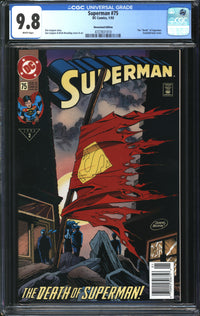 Superman (1987) # 75 Newsstand Edition CGC 9.8 NM/MT