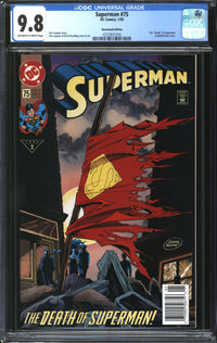 Superman (1987) # 75 Newsstand Edition CGC 9.8 NM/MT