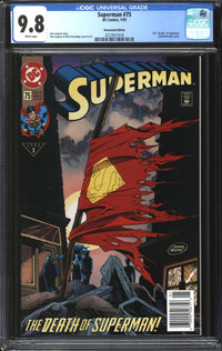 Superman (1987) # 75 Newsstand Edition CGC 9.8 NM/MT