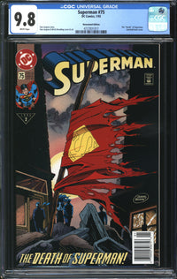 Superman (1987) # 75 Newsstand Edition CGC 9.8 NM/MT