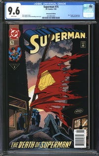 Superman (1987) # 75 Newsstand Edition CGC 9.6 NM+