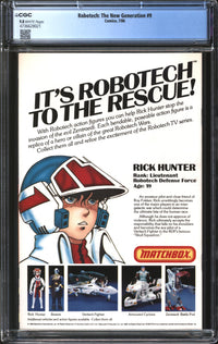 Robotech: The New Generation (1985) # 9 CGC 9.8 NM/MT