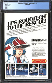 Robotech: The New Generation (1985) #10 Newsstand Edition CGC 9.8 NM/MT