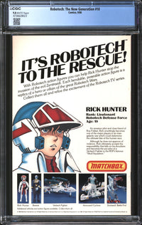 Robotech: The New Generation (1985) #10 Newsstand Edition CGC 9.8 NM/MT