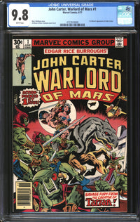 John Carter, Warlord Of Mars (1977) #1 CGC 9.8 NM/MT