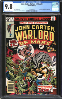 John Carter, Warlord Of Mars (1977) #1 CGC 9.8 NM/MT