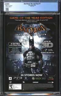 Red Hood: The Lost Days (2010) #1 Francesco Mattina Variant CGC 9.8 NM/MT