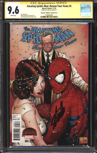 Amazing Spider-Man: Renew Your Vows (2015) #5 Joe Quesada Masked Variant CGC Signature Series 9.6 NM+ Signed Stan Lee