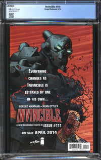 Invincible (2003) #110 CGC 9.8 NM/MT