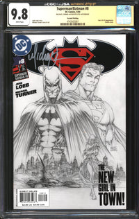 Superman/Batman (2003) # 8 Second Printing CGC x JSA Signature Series 9.8 NM/MT Signed Michael Turner