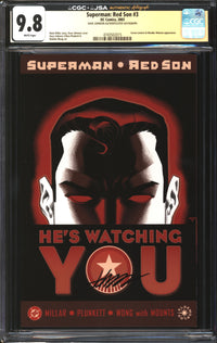 Superman: Red Son (2003) #3 CGC x JSA Signature Series 9.8 NM/MT Signed Dave Johnson